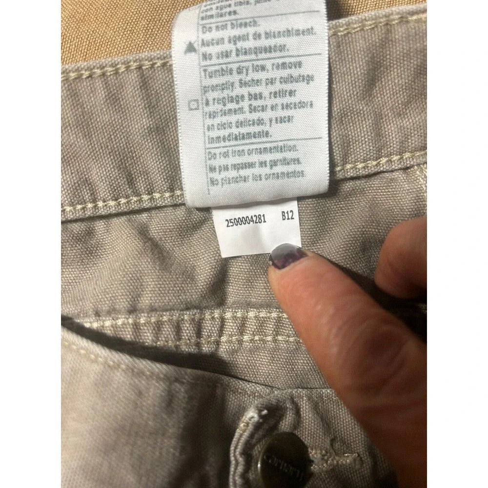 Carhartt Mens Carpenter Jeans Brown Denim Loose Fit Pockets Cotton 40x32 - Picture 12 of 12